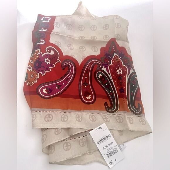 New Giani Bernini Scarf giani Bernini
Womens Satin Paisley Square Scarf Beige - Picture 7 of 7